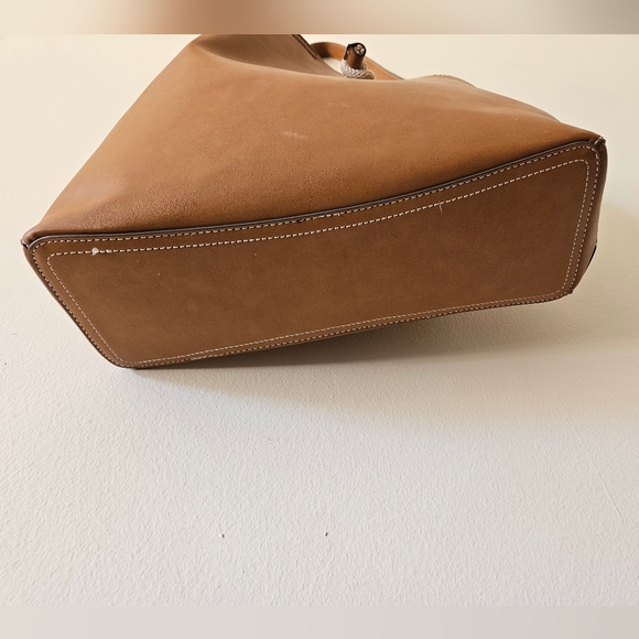 PARFOIS Leather Tote that includesRope Handles and Cotton/Canvas insert. EUC! - Picture 3 of 5